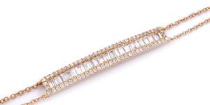 Bracelete de diamante de ouro branco de 0.70 quilate