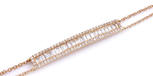 0.70 Carats Rose Gold Diamond Bracelet