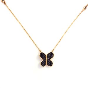 The Black Diamond Butterfly Necklace-Pendant