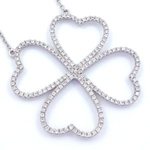 Diamond Necklace Made of 18K White Gold With 152 Diamonds