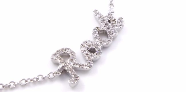 Collier en or blanc de 0.11 carat