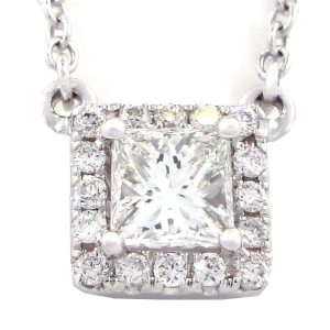 0.28 Cts White Gold Diamond Necklace