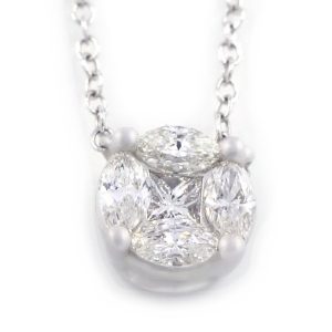 0.34 Ct White Gold Diamond Necklace