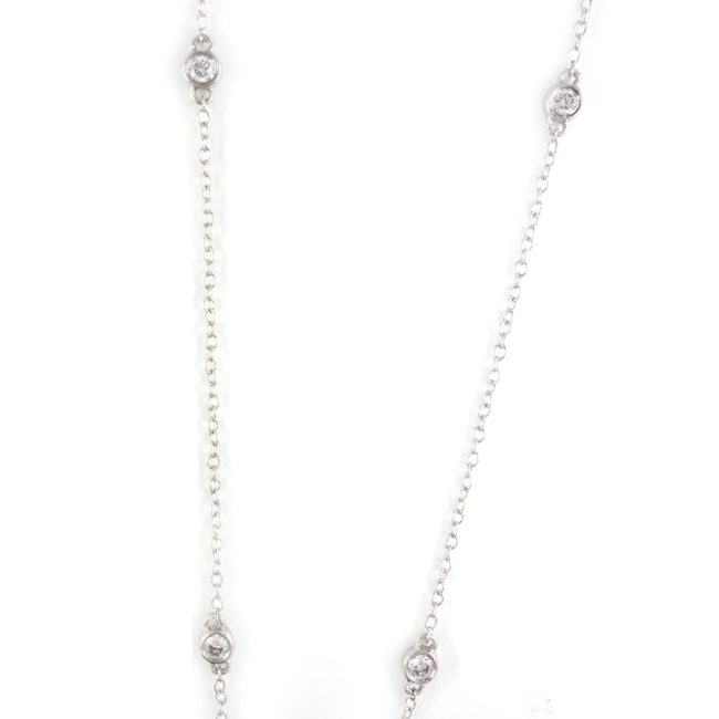 0.34 Ct White Gold Diamond Necklace