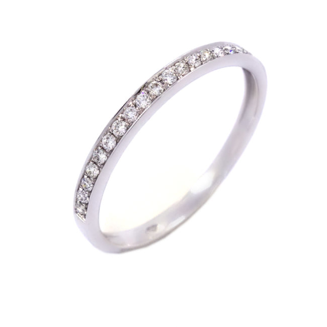 0.12 Carats 18K White Gold Diamond Ring