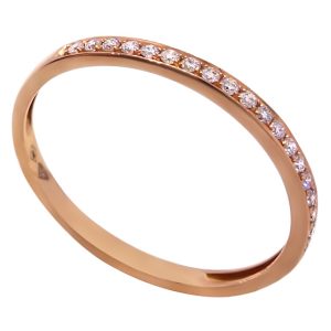 0.13 Cts 18K Rose Gold Diamond Ring