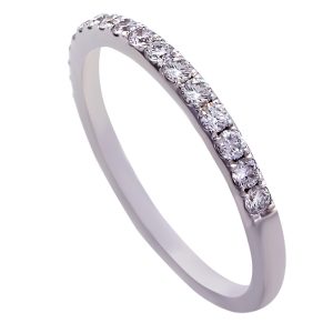 0.34 karaat witgouden diamanten ring