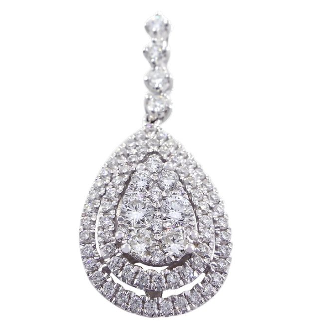 White Gold 0.96 Ct Diamond Pendant