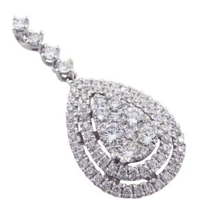 White Gold 0.96 Ct Diamond Pendant