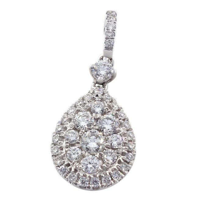 White Gold Pear Shaped 0.50 Ct Diamond Pendant