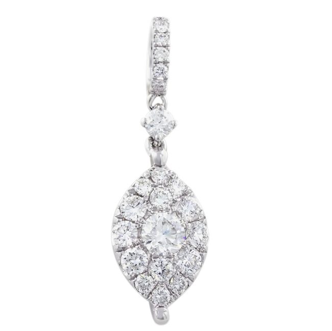 Pendentif avec diamant en or blanc 0.73 carats