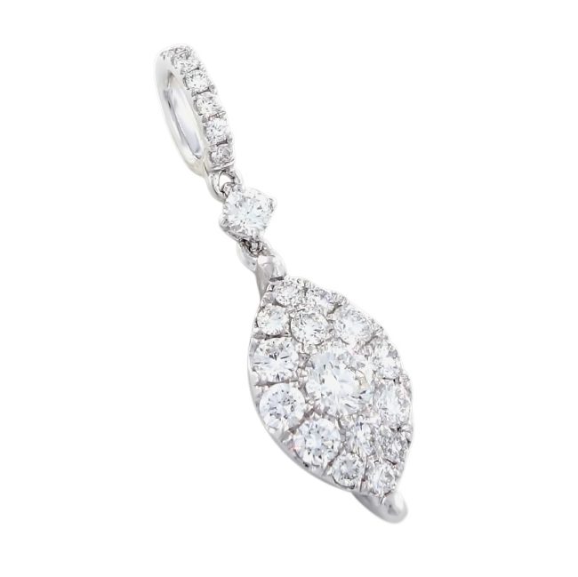 Pendentif avec diamant en or blanc 0.73 carats