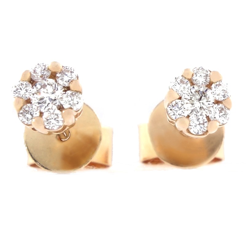 Shop Floral Swirls Diamond Stud Earrings Online | CaratLane US