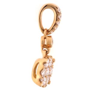 0.39 Carats 18K Rose Gold Diamond Pendant