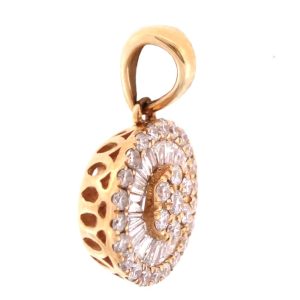 0.38 Ct 18K Rose Gold Diamond Pendant