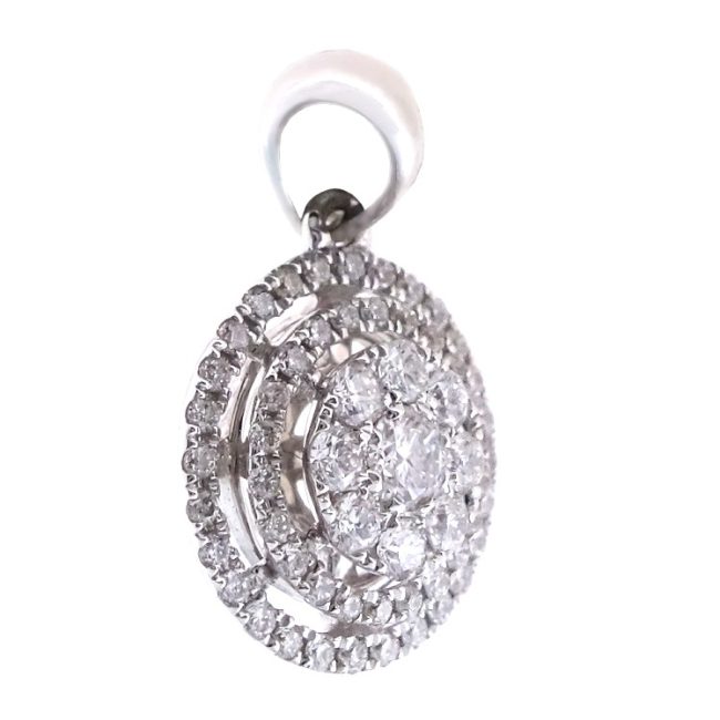 Pendentif avec diamant en or blanc 0.43 carats