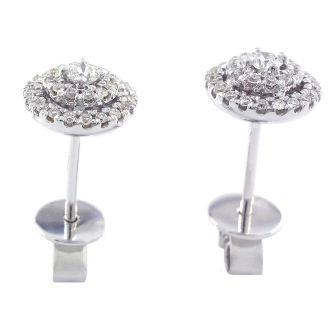 Boucles d’oreilles en or blanc et diamants de 0.34 carat