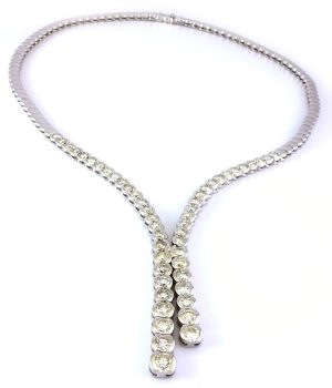 5.24 Carat 18K White Gold Extravagant Diamond Necklace