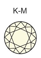 This picture shows how the color of a diamond graded K looks like